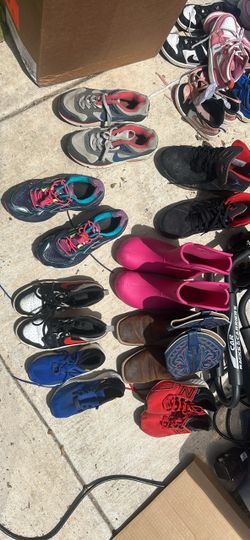 Mixed Lot of Used Kids and Adult Shoe