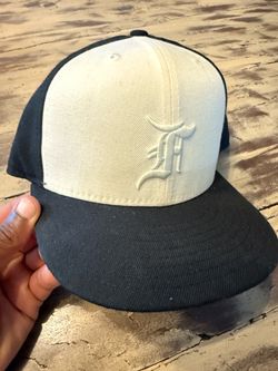 Fear of God x New Era white and black fitted hat. Size 7 3/4.