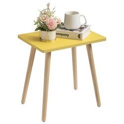 Yellow Wooden Side Table