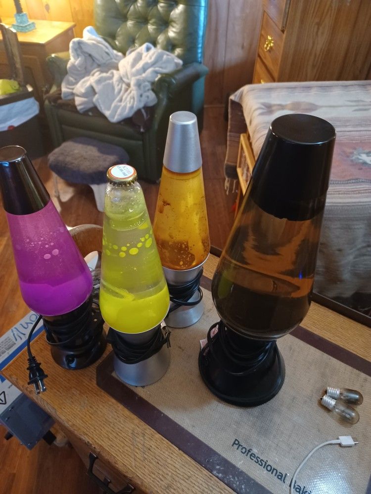 Three 16'in.  And Three 11'in.  lava lamps For Sale