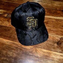 Custom-made "San Diego" Black Camo Snapback Hat