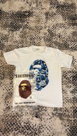 A Bathing Ape BAPE Blue Camo Ape Head Tee