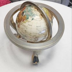 Semi Precious Stone Globe with Compass