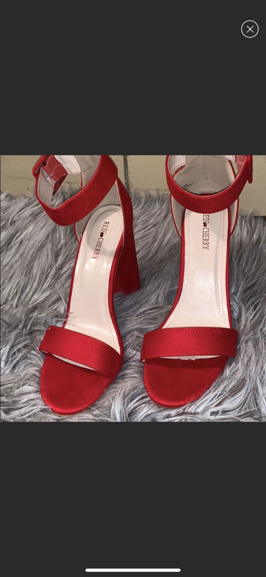 Like New Red Suede Heels size 10