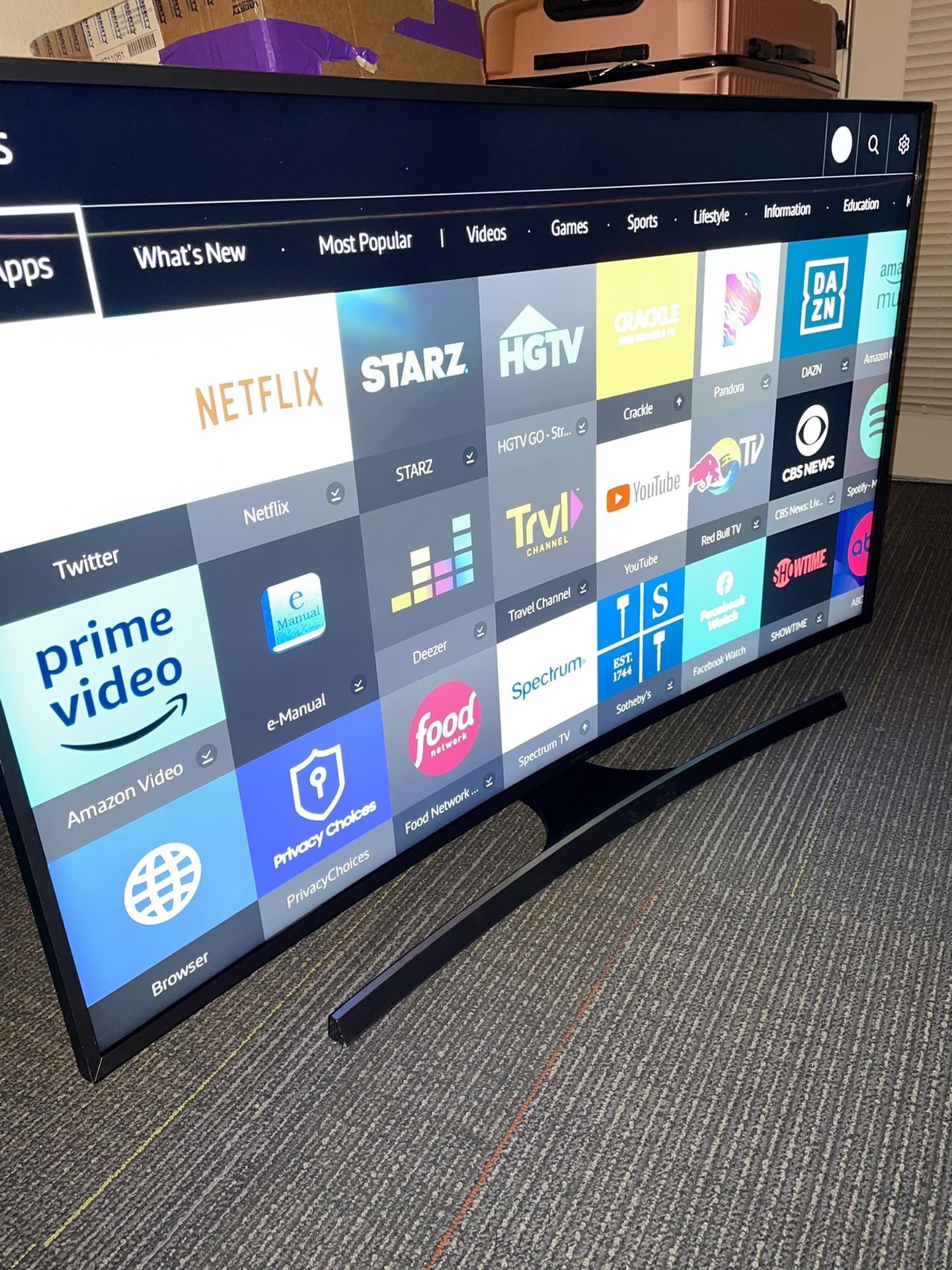 55” Samsung CURVED 3D 4K 2160p UHD Smart Tv Wifi Model UN55JU6500