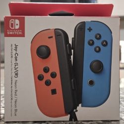 Nintendo Switch Joy-Con L/R Neon Red/ Neon Blue New-Sealed 