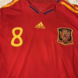 Spain Xavi football jersey 2010 worldcup