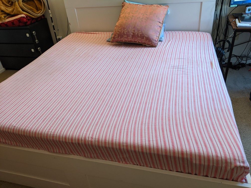 IKEA BRIMNES King BED WITH STORAGE