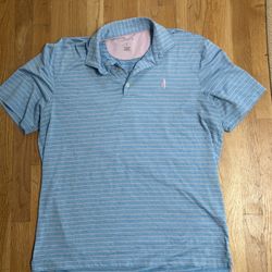 Johnnie-O Striped Polo- Large 