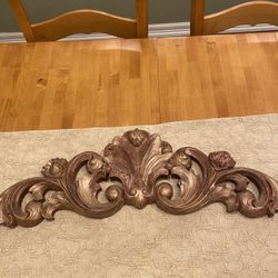 Vintage Carved Lightweight Foam Gold Color Brushed .  