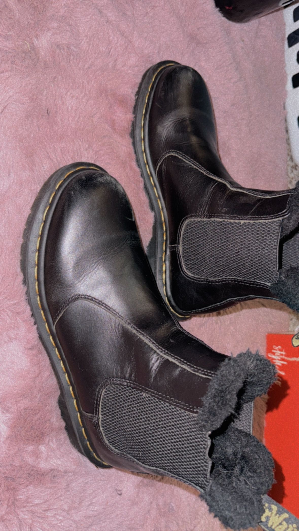 Dr Martens Chelsea Boots With Fur Lining