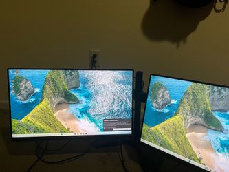 Double 24 inch 1080p Acer Gaming Monitors 250hz with Dual Stand