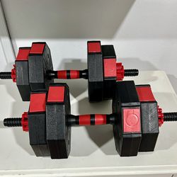 Dumbells Set and Barbell, 2 in 1  Up to 65 lbs. Beginner Set