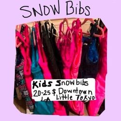 KIDS  & TODDLER  SNOW BIBS 20$ EACH pick up downtown LA Little Tokyo area
