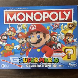 Super Mario Celebration Monopoly Board Game with Sound Effect Nintendo