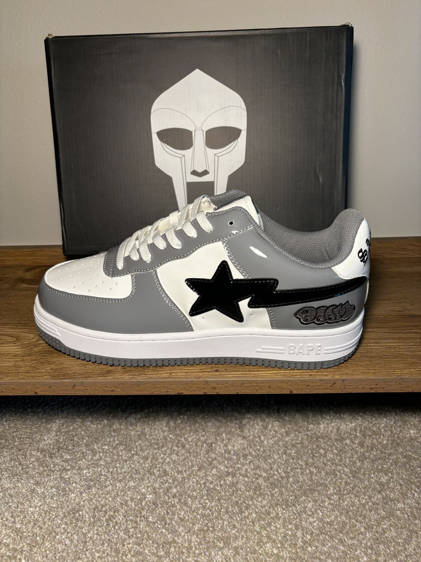 Bapesta x MF DOOM (Shadow) Concept Bape Sneakers - Size 13 New