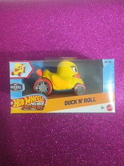 Hot Wheels Pull-Back Speeders Duck N Roll Duck Car Metal Mattel