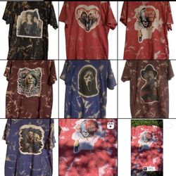 Handmade Bleached Sublimation Printed Tee