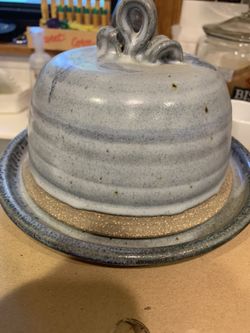 Vintage Pottery Butter Dish And Cover $30 OBO 