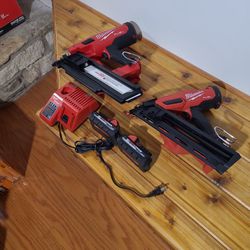 Milwaukee M18 'Fuel' Framing Nailer, Finish Nailer, 'High Output' Batteries, Charger