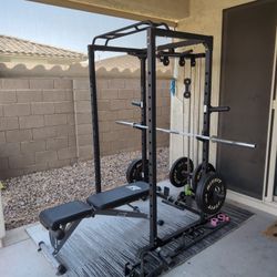 (Ritfit) Bench/Squat Rack + Pully Extension