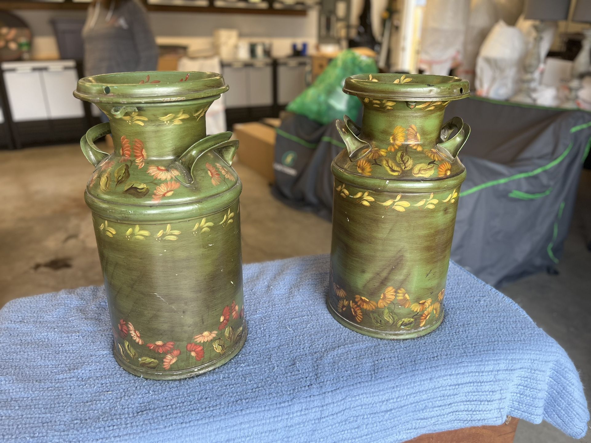 Hand Painted Milk Jugs