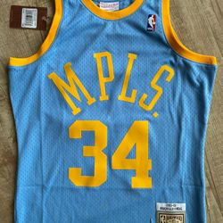 Lakers Jersey  MPLS Mitchell & Ness Hardwood Classics  Shaq O'neal size Medium