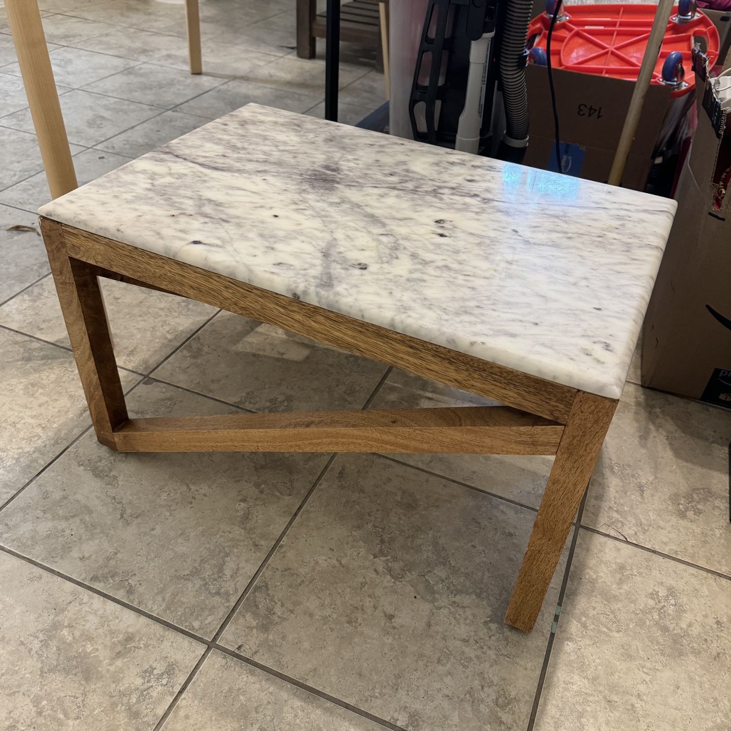 2 Marble Top Side Tables