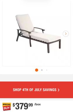 1-Piece Aluminum Outdoor Chaise Lounge Chair with Beige Cushion and 5-Level Adjustable Backrest