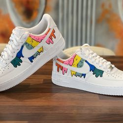 NIke Air Force 1 Custom Drip Design (made to order, any size / design)