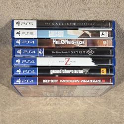 SELECTION OF PS4 & A COUPLE PS5 VIDEO GAMES * CHECK OUT BOTH PICS SONY PLAYSTATION DISK DISC