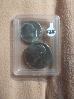 1972 Dollar And Bicentennial 50 Cent Piece