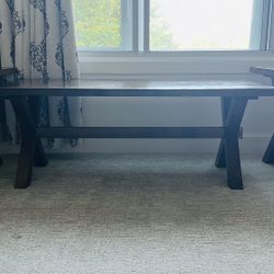 Wayfair Solid Wood Cross Leg Coffee  and  2 Side Table