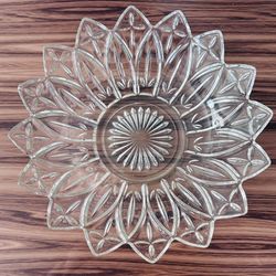 Vintage Federal Pressed Petal Glass - Serving Bowl
