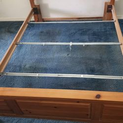 Queen size complete bed  frame , head and footboard