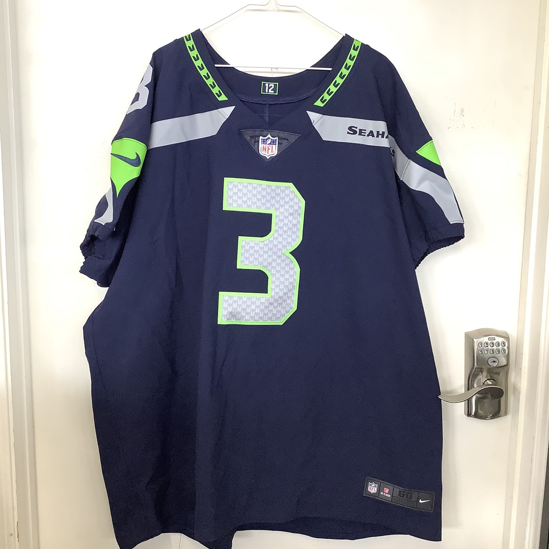 Seattle Seahawks Russell Wilson #3 Size 4XL Jersey