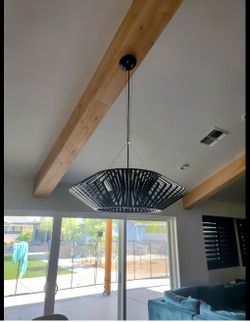 Black metal chandelier