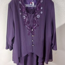 Hosanna Design 4xl 3PC  Purple Skirt Set 💜 