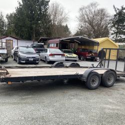 7x20'.  Flatbed. With Ramp, Trades??