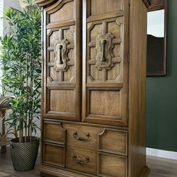 Mid Century Armoire Gentleman’s Chest Cabinet *SALE