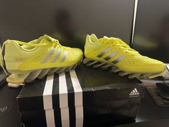 Adidas Springblade Razor Neon Yellow Running Shoes – Size 7.5 – with Box + Extra Laces