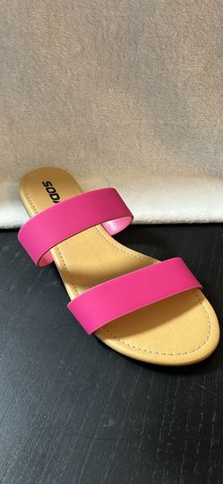 Ladies Pink Sandals Slides 