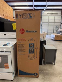 Rheem Marathon 40 Gal. Tall 4500-Watt Double Element Non Metallic Electric Water Heater with Lifetime Warranty Retail price $1.199 Our price $699