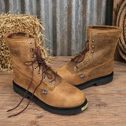 Justin Men's Work Boots Livestock 8" Steel Toe