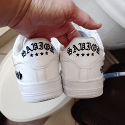 A Bathing Ape BAPE MF DOOM Savior Limited Edition Low Top Patent Leather White Sneakers Size 11