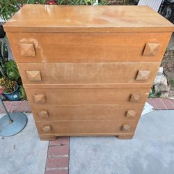 Dresser vintage cabinet chest 5 drawers