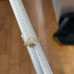 Yellow Gold Diamond Halo Ring