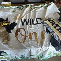 Two backdrop, tail crown for bday boy