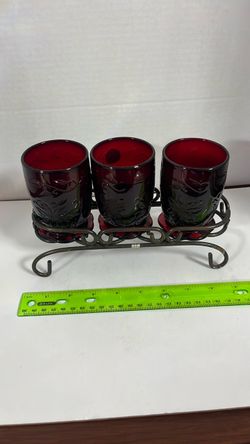 Princess House Fantasia Ruby Red candle holder