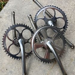 Vintage Schwinn , Cranks With Original Schwinn Nuts / Hardware, Cruiser Size , Good Threads , $35 EACH , Located In LaHabra Ca